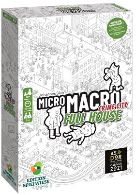 Spielwiese Micro Macro - Full House - Gesellschaftsspiel - Ermittlungsspiel - Für die ganze Familie - 10 Jahre und älter - 1-4 Spieler - Französische Version - Beobachtung und Abzug - Goldenes Ass