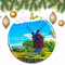 Estland Insel der Saaremaa Windmühle Weihnachten Weihnachtsbaum Ornament Dekoration Hochzeit hängende Anhänger Dekor City Travel Souvenir Collection