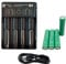 Professor Optiken universal Batterie-Ladegerät/für Lithium-Ionen (Li-Ion) und Nickel-Metall Akkus (NI-MH), 0,5-2A, 4er/4-fach - inkl.4er-Set / 4X Akku - Typ: 16650, 3,7 Volt mit 2500 mAH | Yonii Q4