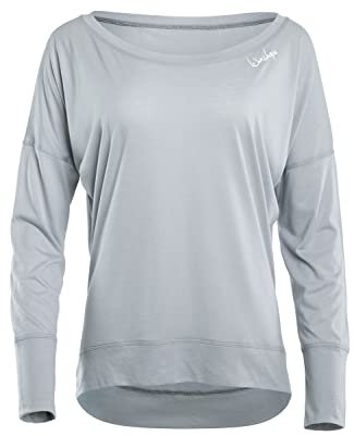 WINSHAPE Damen Ultra Leichtes Modal-longsleeve Mcs002 Yoga-Shirt, Cool-grey, XS EU