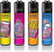 Clipper® 4er Set Girly Slogan Lighter Flints Feuerzeug Schlüsselanhänger Flaschenöffner