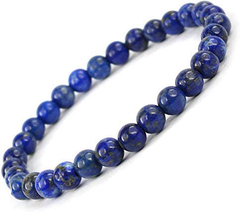 Aport Presents Natürliche Aa Lapislazuli Armband 6 Mm Kristall Stein Armband Runde Form Für Reiki Heilung Und Kristall Heilsteine ​​(Farbe: Blau) #Aport-149