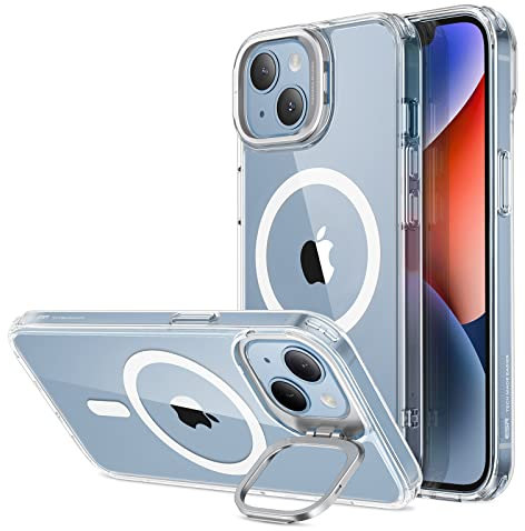 ESR for iPhone 13 Case/iPhone 14 Case, Compatible with MagSafe, Built-in Camera Ring Stand, Military-Grade Protection, Classic Series, Clear