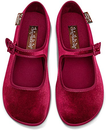 Hot Chocolate Design Chocolaticas Red Wine Damen Mary Jane Flat Mehrfarbig HCD 38, Burgunderrot, 39 EU