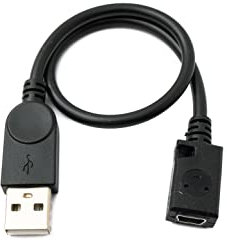 System-S Cable USB 2.0 de 30 cm Mini B Hembra a Tipo A, Adaptador en Negro