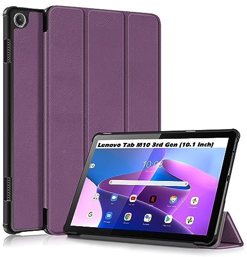 XunyLyee Cover per Lenovo Tab M10 3rd Gen 10.1, Auto Sleep/Wake Sottile Stand Custodia Protettiva per Lenovo Tab M10 3rd Gen 2022 TB-328F/ TB-328X, Viola