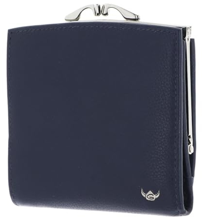 Golden Head Leder Geldbörse Madrid RFID Protect Bügelbörse 2049 Blau dunkelblau