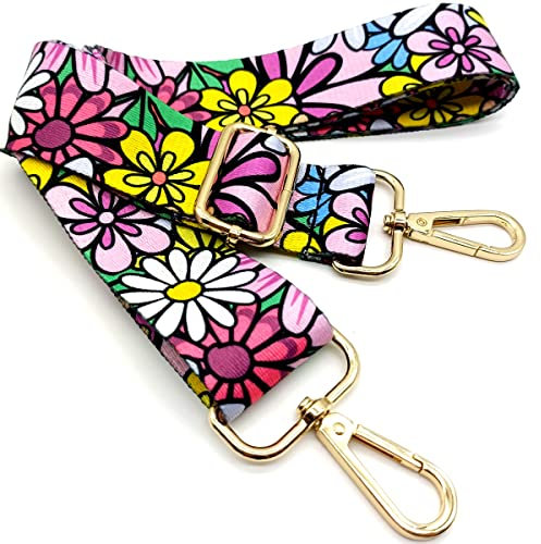 Verstellbarer Schultergurt für Taschen Bunt, Taschengurte zum Wechseln, Taschengurt Breit mit Karabiner Gold, 80-130 cm Tragegurt Tasche für Damen Umhängegurte, Moderne Handtasche, 3.8cm, 52