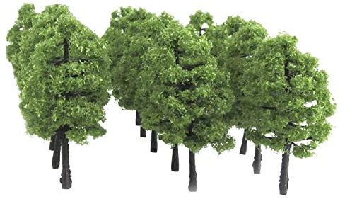RANRAO 20 Stück Modellbäume, künstlicher Baum, Zug, Eisenbahn, Landschaft, Architektur, Baum 1:100, Modellbahn, Landschaft, Modellbäume, Maßstab: Kriegsspiel, Landschaft, Spielzeug, Kunststoff