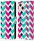 Head Case Designs Rosa y Verde Azulado Zigzag de neón Carcasa de Cuero Tipo Libro Compatible con Apple iPhone 13