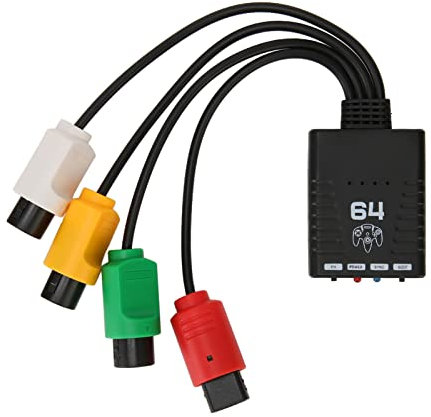 Wireless Controller Adapter für N64 Konsole für PS3 für für, Multiplayer BT Controller Adapter, Unterstützt 4 Spieler BT Game Controller Konverter, mit LED Anzeige