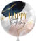 Eleganter Folienballon Happy Birthday Ballon Geburtstag Deko modern Luftballon Geburtstag, Helium geeignet, Made in EU & Germany