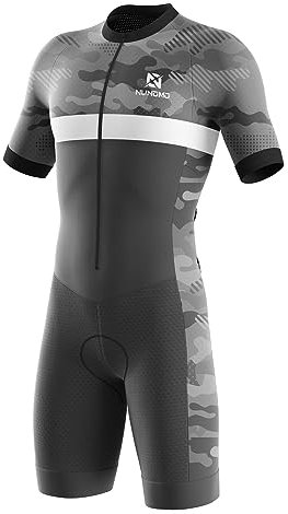 Triathlon Anzug Herren Herren Radsportanzug gepolstert einteilig Trisuit Bike Top Short Trisuit Einteiler für Wettkampf Run, Cycle, Swim,Strumpfhosen (TYP-2,XXL)