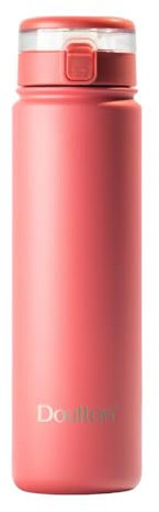 Doulton Taste 2 Water Bottle with Filter Reduction Cartridge | Blush | Insulated Stainless Steel | 500ml Capacity | Reduces Contaminants | Improves Taste & Odour | Filtered Water Bottle
