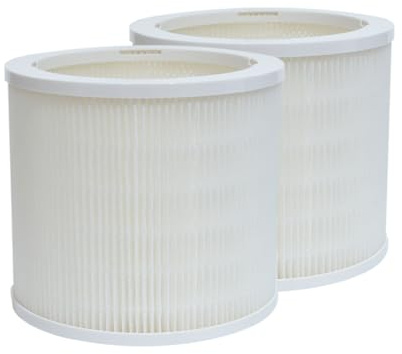 PUREBURG Replacement Filters Compatible with DH Lifelabs Aaira Mini Humidifier Hydrating Dry Air Purifier, Filter Part No. AS06FT-2, Pack of 2
