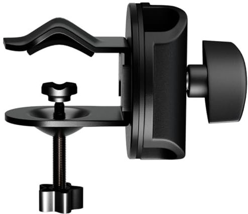 Metal U-Shaped Microphone Desk Arm Clip with Rotating Plate for Live Streaming and Stage Performances - 15Mm Mount