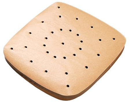 Papier pour Friteuse à Air, Papier sulfurisé Carré de cuisson, Perforé Papier Cuisson Air Fryer, Jetable Antiadhésive Sans Huile Papier Parchemin Accessoires, 30 pcs.