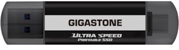 Gigastone SSD Externe USB-C 500Go Gaming PS5 iPhone 16, Double Clé USB3.2 Gen2 Jusqu’à 500Mo/s, 2 en 1 OTG Flash Drive Disque Dur SSD Type-A + Type-C MacBook iPad PC Ordinateur Portable