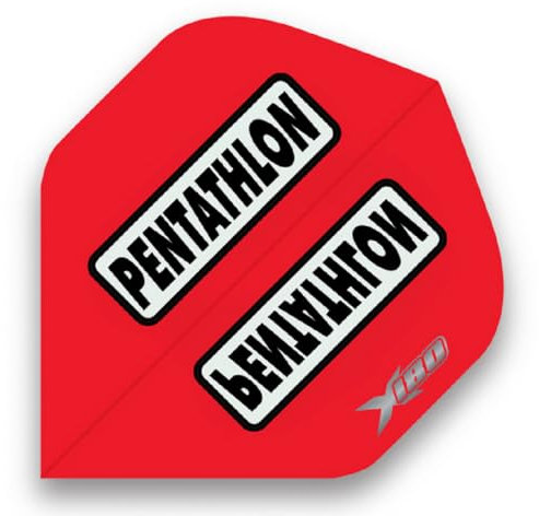 US Darts Pentathlon X180 Red Super Thick Standard Dart-Flights – 3 Sets (9 Flights) – 180 Mikron