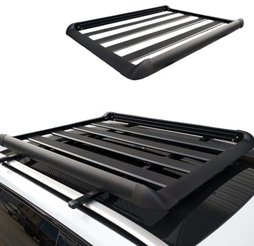 KEAAN Auto DachträGer Dachgepäckträger Korb für Audi A4 Avant B8 B7 B6 B5 8D5 8E5 8ED Aluminium Dach Gepäckkorb Gepäckträger Dachträger Auto Zubehör,Black-1.6m