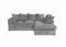 Meble Ares Stilvolles Rechtes Ecksofa DIVERS - 205 x 65 x 164 cm Modernes L-Sofa 3 sitzer zum Wohnzimmer, Praktischer L Couch mit losen Rückenkissen, Solider Rahmen, Cord – Grau