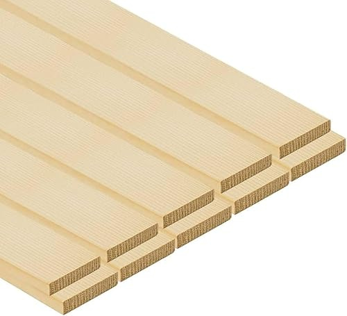 Listelli legno massello abete 10x50 x 1000 piallati su quattro lati con smusso su spigoli Made in Italy confezione da 10 pz