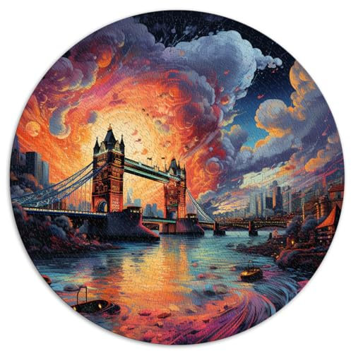 Puzzles Games Thames Buntes 1000-teiliges Puzzle für Erwachsene 67,5 x 67,5 cm Lernspiel für anspruchsvolles Puzzlespiel und Familienspiel