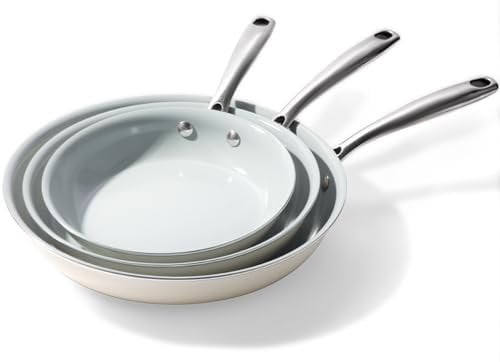 Cookersway Pfanne Set Keramik Antihaft Bratpfanne: Keramikpfanne Set 20 24 28 cm - Pancake Keramik Pfannenset Induktion - Ptfe Pfoa PfaS Freie