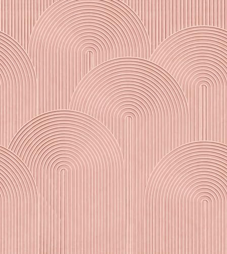 Origin papier peint panoramique graphique 3D rose 250 x 279 cm Wallcoverings