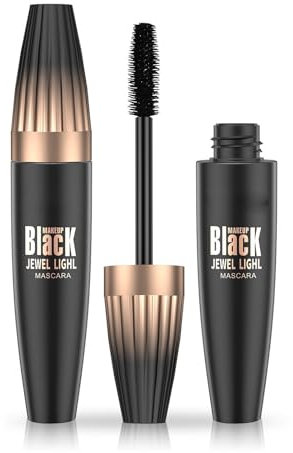 Volume Black Mascara Waterproof, Volume and Light Feel Mascara, Wimperntusche für voluminöse, intensiv schwarze Wimpern ohne Schweregefühl (Black, One Size)