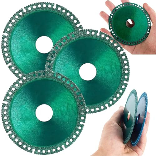 Lot de 3 disques indestructibles pour meuleuse, lames de scie circulaire pour carrelage en céramique, verre, disques de coupe en bois, disque de coupe en métal, verre, carrelage, diamètre