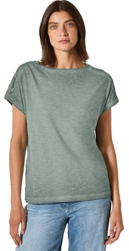 Cecil Damen T-Shirt mit Knopfdetail