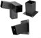 Eawfgtuw Kit di staffe per pergola, staffe per pergola, 3 vie, ad angolo retto, per fai da te, in legno, rialzato, con viti, per gazebo, gazebo, tetto, pergola (sinistra 15° set)