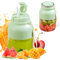 Blender Portable, Mixeur Portable Électrique Avec Lames, Mini Mélangeur pour Smoothies, Presse Agrumes Manuel, Rechargeable par USB Juicer Machine pour Cuisine, Salle de Sport, Bureau (1300ml-vert)