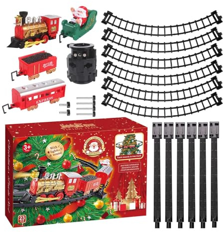 Christmas Tree Musical Train Set - Luminous Sounds for Home Decor, Christmas Train Set, Resilient Festive Display, Distinctive Festive Decorations | Decorative Accessory
