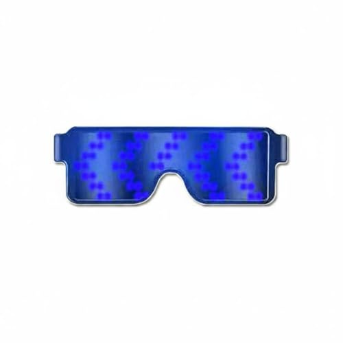 Vseutiac Illuminated Eyewear LED Glasses Spectacles Shades With Moving LED Grid And Rechargeable Design For Music Nights Gaming Meetups Cosplay Parties Club