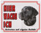 Warntafel Labrador dunkel gelb 12 x 3,5 cm