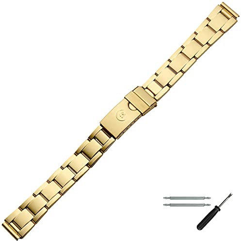 MARBURGER Uhrenarmband 12mm Edelstahl Gold - Werkzeug Montage Set 83101040020