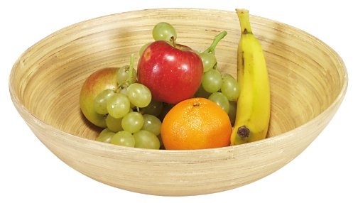 Kesper 63025 Obst- und Gebäckschale, Bambus, Maße: ø 25 cm, Höhe: 8 cm