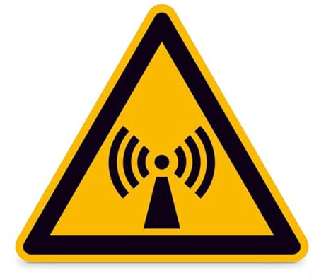 Betriebsausstattung24® Warnschild Warnung vor elektromagnetischem Feld, Alu geprägt, Größe 100 mm