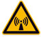Betriebsausstattung24® Warnschild Warnung vor elektromagnetischem Feld, Alu geprägt, Größe 100 mm