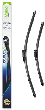Valeo Silencio 2x Wischerblätter VF398 - Vorne - 600 mm / 500 mm | Set mit 2 Flachbalkenwischern, Originalersatz, 574389