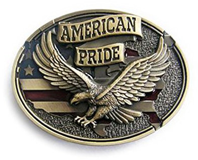 eeddoo® Gürtelschnalle - Amerikanischer Stolz (Buckle für Wechselgürtel für Damen und Herren | Belt Frauen Männer Oldschool Rockabilly Metall Gothic Wave Rock Biker Western Trucker Casino Skull)