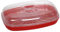 Easy Cook NS626 Pocheuse à Poisson pour Micro-Ondes Base Rouge Couvercle Transparent 270 mm