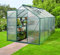 Gartenwelt Riegelsberger Gewächshaus Triton - Ausführung: 6200 HKP 6 mm dunkelgrün, Fläche: ca. 6,3 m², mit 2 Dachfenster, Sockel: 1,90 x 3,15 m