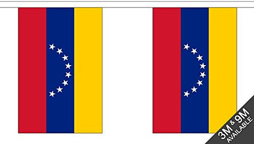 The Flag B040080 - Banderines de 8 Estrellas (diseño de Bandera de Venezuela con 8 Estrellas, 24 x 1 x 23 cm), Multicolor