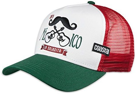 Coastal - Mexican Mustache (White/Green) - High Fitted Trucker Cap