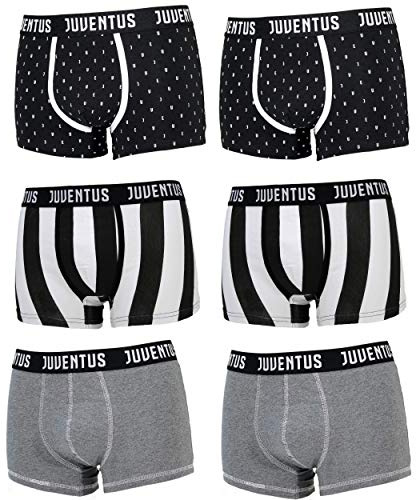JUVENTUS 6 Boxer Uomo Cotone Elasticizzato Prodotto Ufficiale Juve Art. JU11050 Assortito (M)