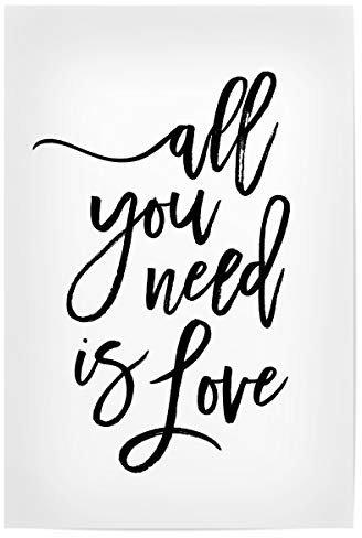 artboxONE Poster 45x30 cm Typografie All You Need is Love! - Bild All You Need is Love Inspirational motivational