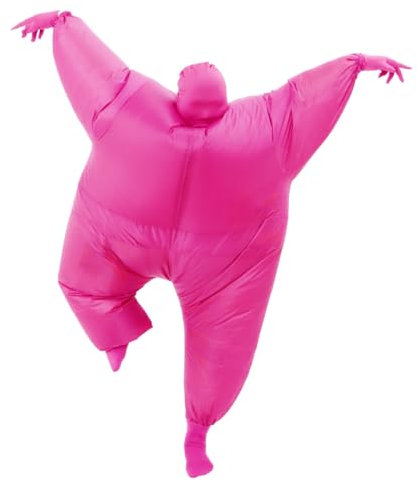 RHYTHMARTS Costume de rose gonflable pour adulte - Costume d'Halloween et de Noël (rose)